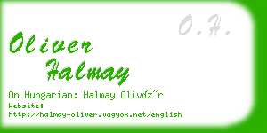 oliver halmay business card